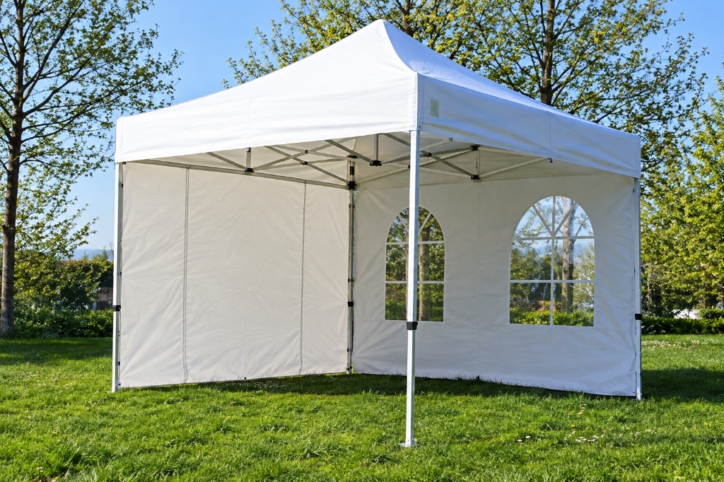 Weißes Faltzelt 3 × 3 m